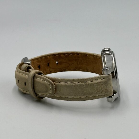 Timex Expedition Watch Women Silver Tone Beige Leather Band Indiglo New Battery - Picture 13 of 14